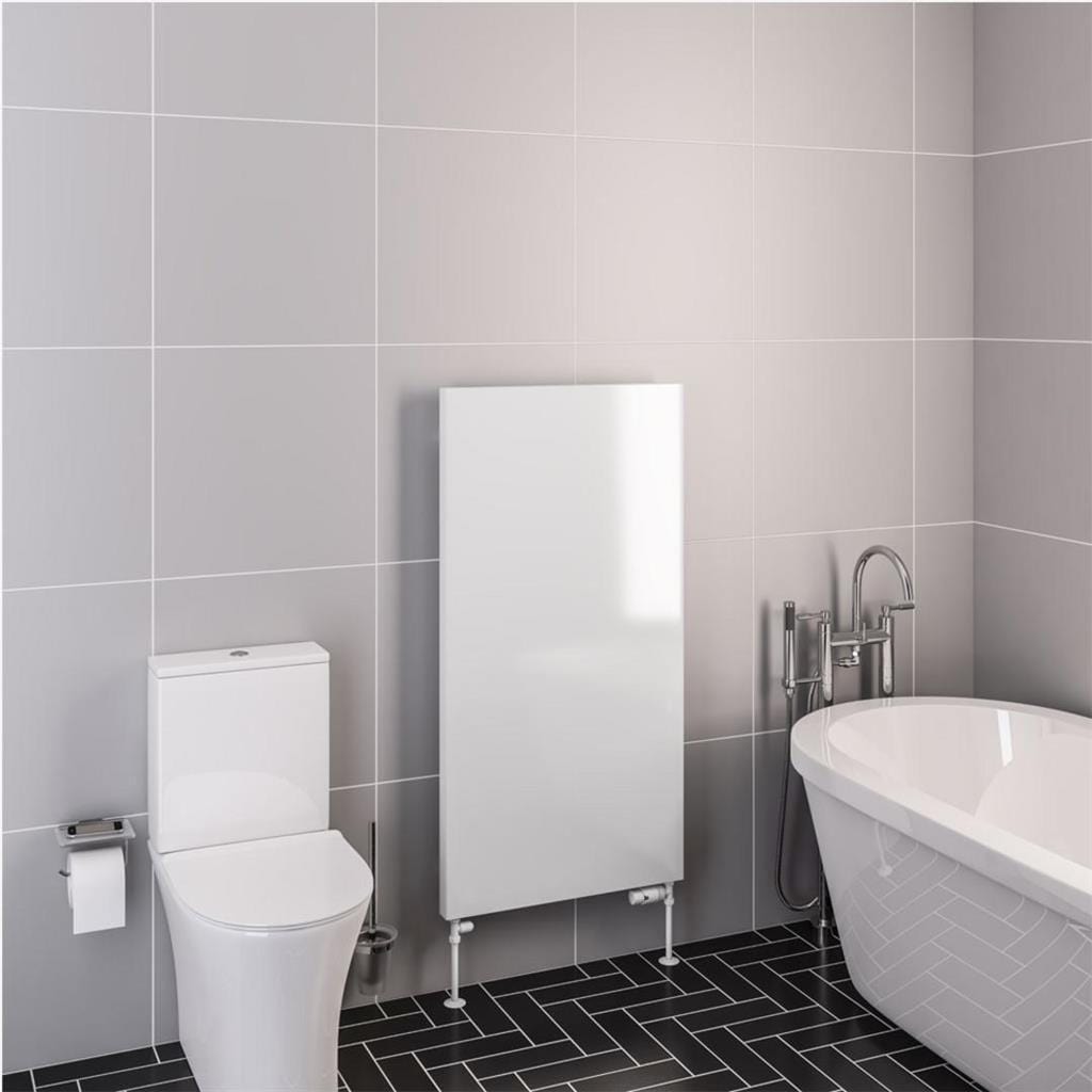 Eastbrook Flat Panel Radiator Eastbrook Wingrave Flat Panel Radiator In Gloss White 1200 x 610mm / Dual Fuel