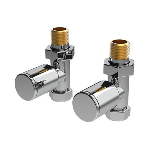 Vogue Radiator Valves Vogue Arne Round Manual Straight Radiator Valve - Chrome