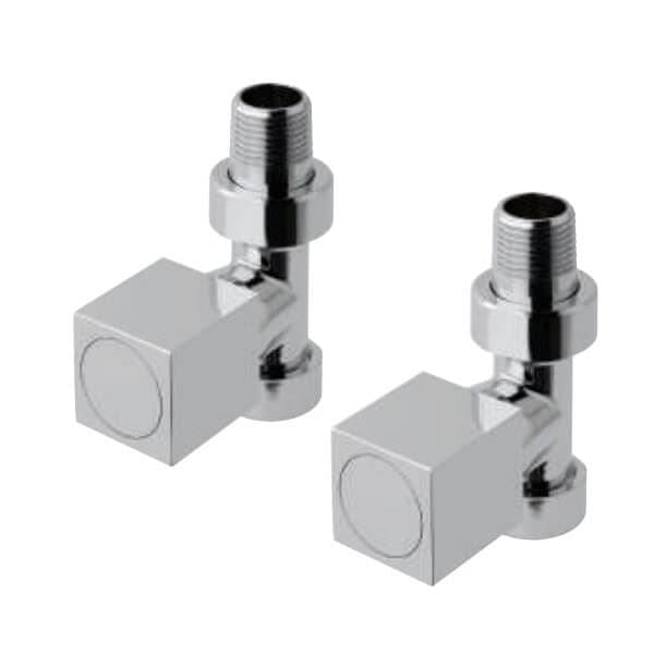 Totally Rads Eastbrook Straight Manual Radiator Valves Pair - Chrome - 41.3002