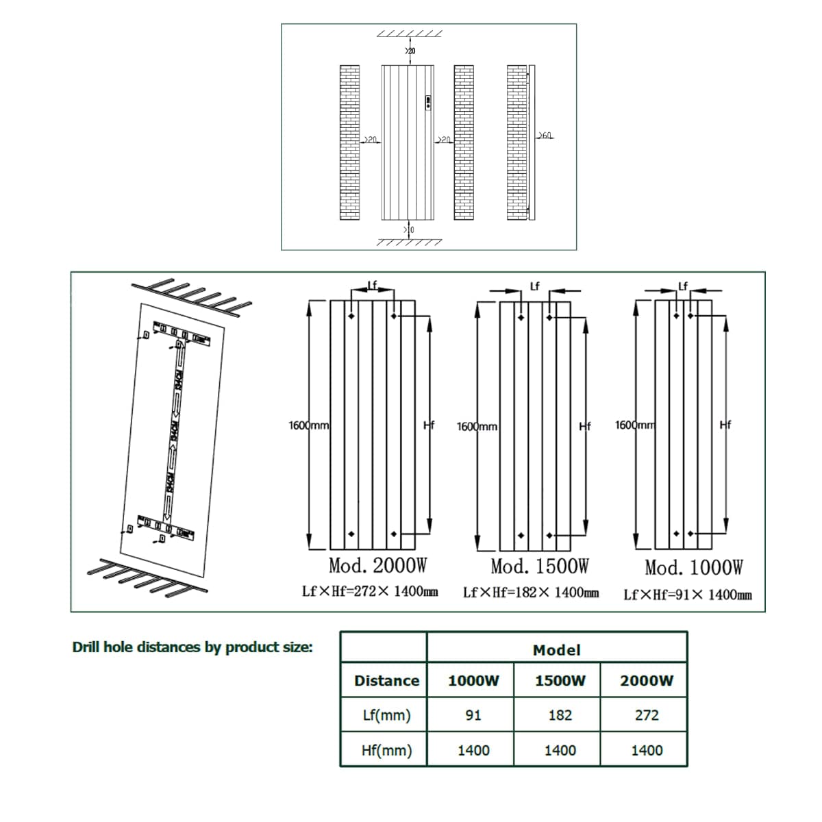 Reina Panel Radiator Reina Maia Wi-Fi Enabled Electric Vertical Panel Radiator in White