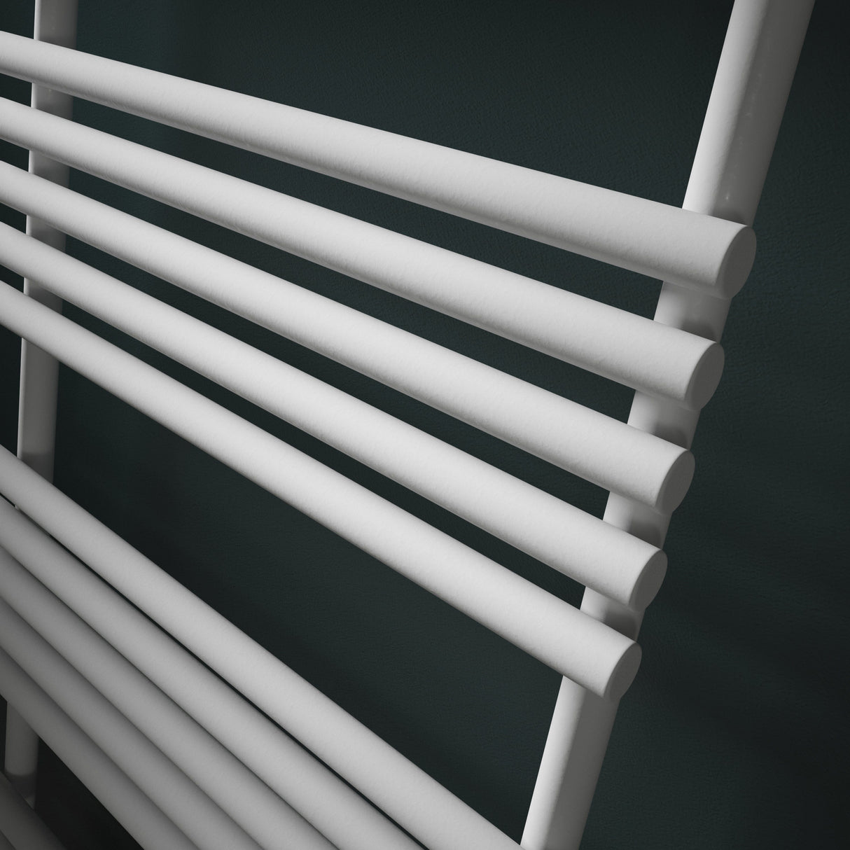 Redroom Designer Towel Radiators Redroom TT Lux Straight Vertical Heated Towel Rail in Quartz White