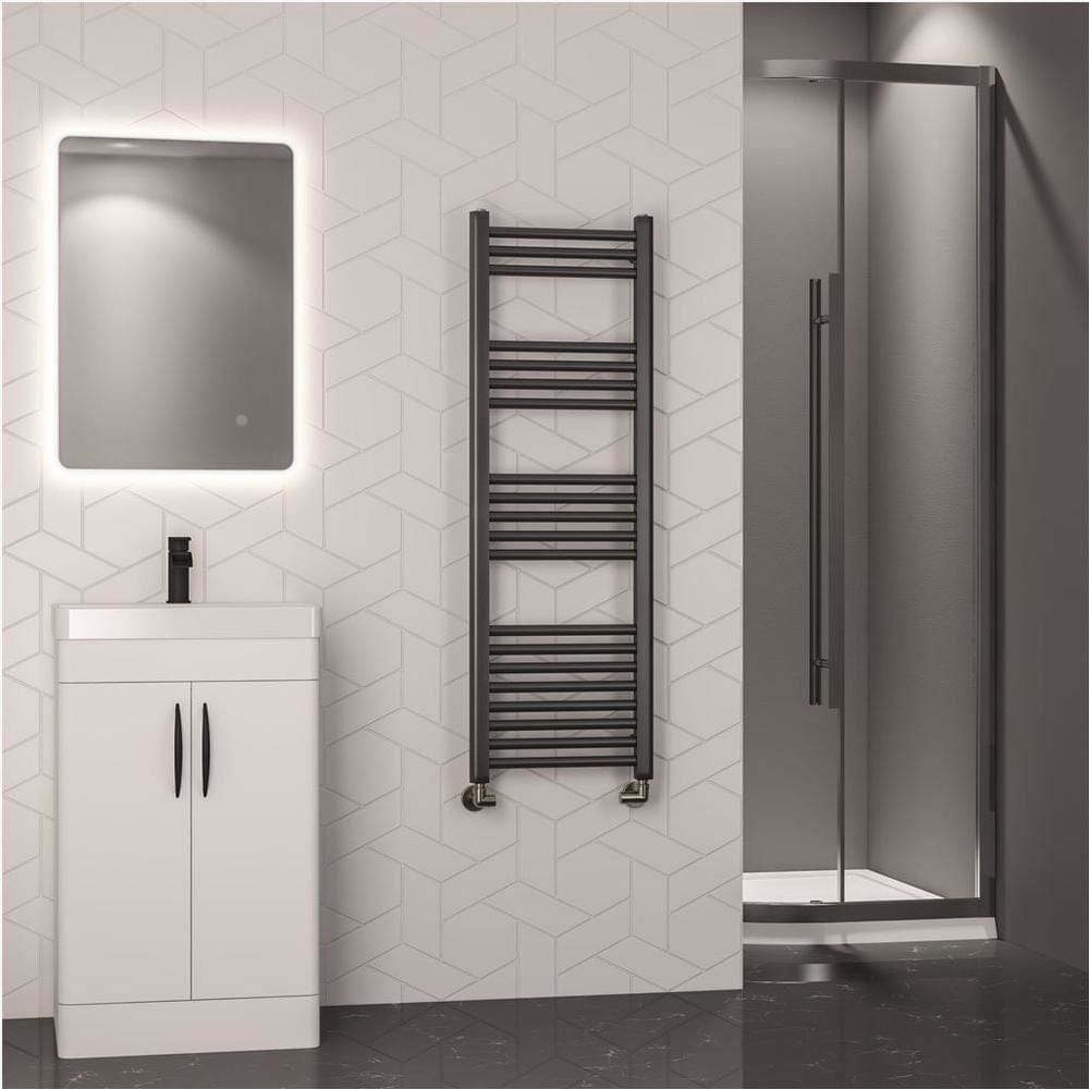Eastbrook Wendover Straight Heated Towel Rail in Brushed Gunmetal