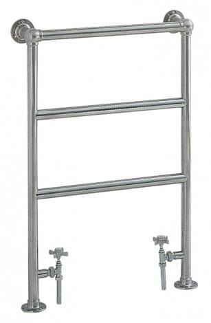 Heritage Traditional Towel Radiators Heritage Portland Traditional Heated Towel Rail - Floor Mounted - 850 x 575 - Chrome - AHC76