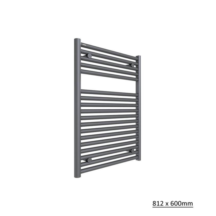 Tissino Ladder Rails Tissino Hugo2 Designer Towel Radiator in Anthracite 812 x 600 / Central Heating