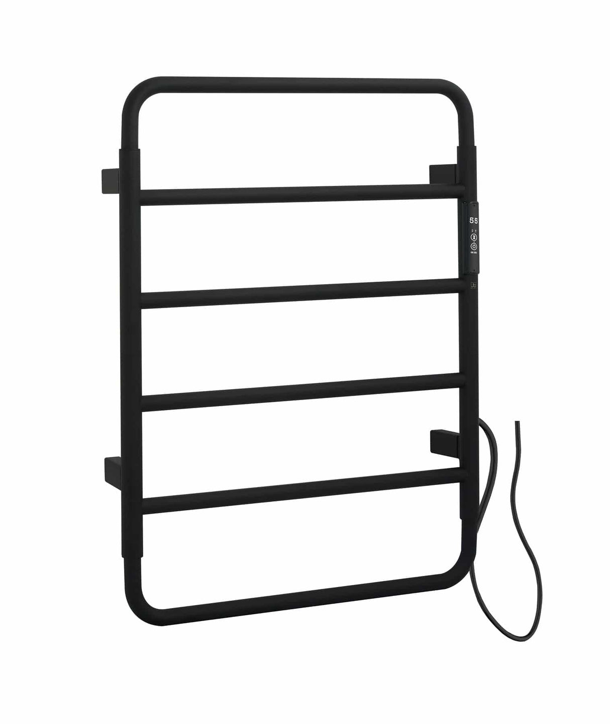 JTP Designer Towel Radiators JTP AERO Designer Vertical Heated Towel Rail - Electric Only 640 x 475 / Matt Black