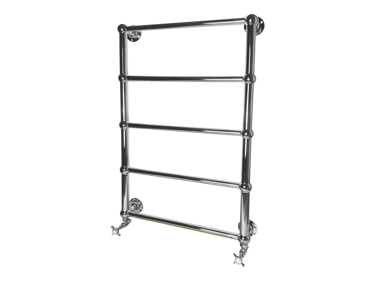 Imperial Traditional Towel Radiators Imperial Lund Traditional Wall Mounted Heated Towel Rail in Polished Nickel 920 x 600
