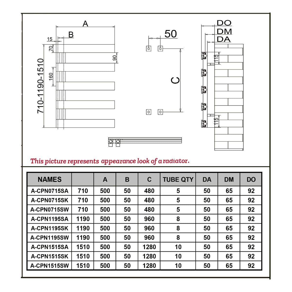 Reina Ladder Rail Reina Carpena Central Heating Aluminium Towel Rail
