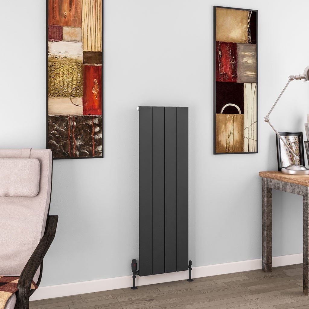 Eastbrook Eastbrook Charlton Vertical Designer Radiator in Matt Anthracite 1200 x 375 / Central Heating