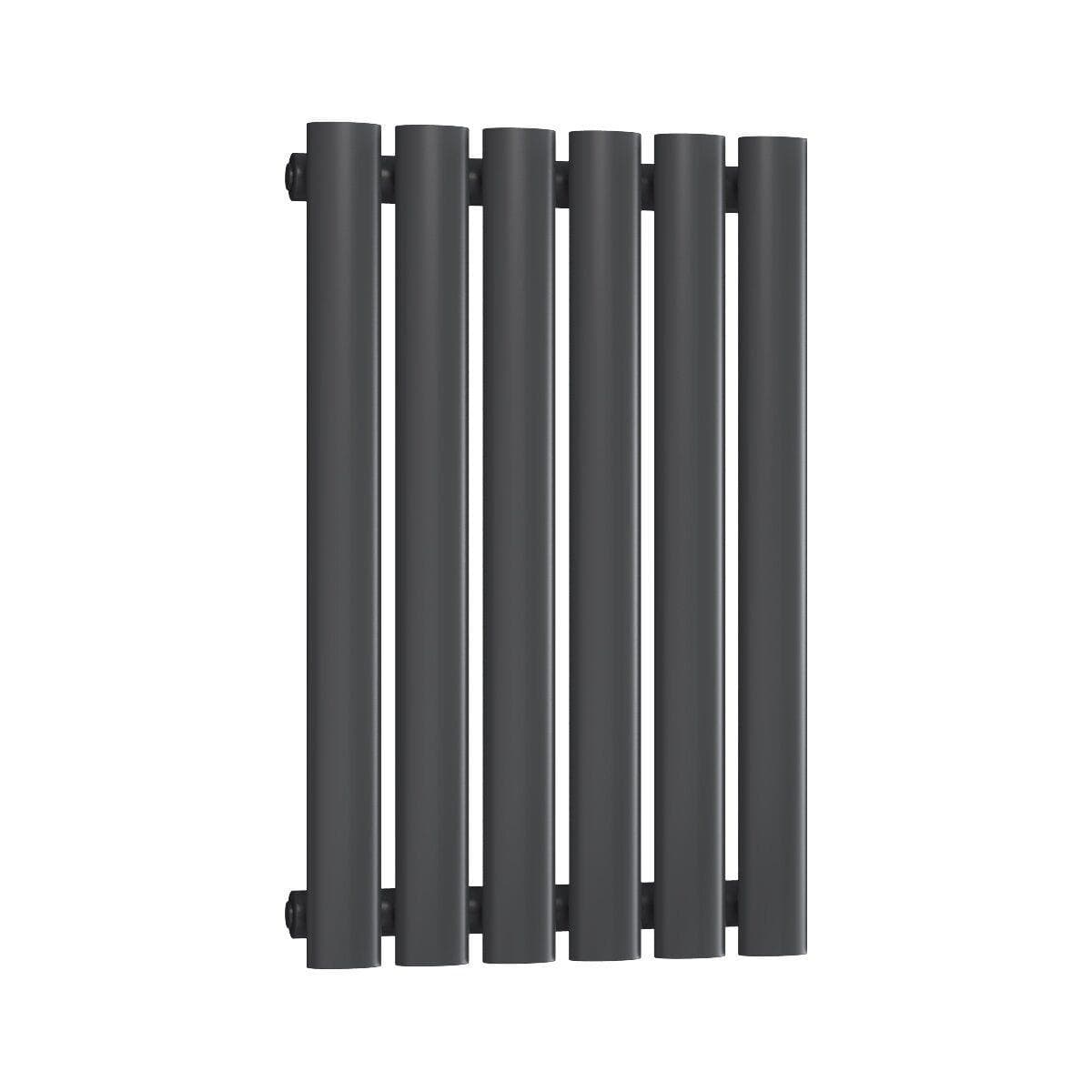 Aquarius Bathrooms Column Radiator Aquarius Athens Single Horizontal Column Radiator in Anthracite 600 x 360mm / Anthracite
