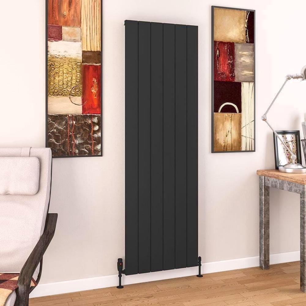Eastbrook Charlton Vertical Designer Radiator in Matt Black