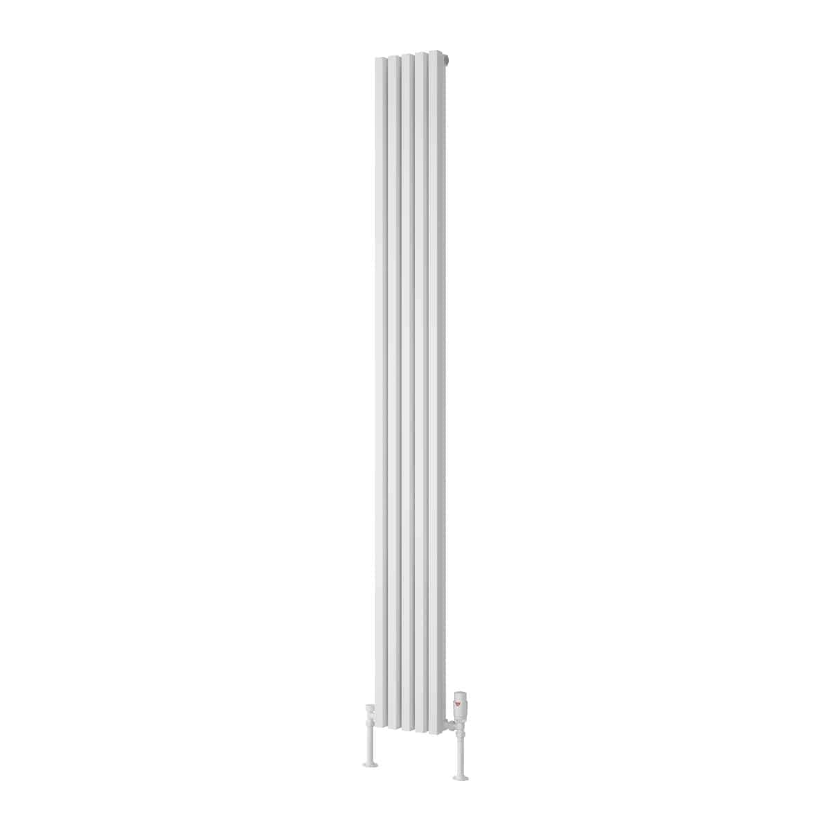 Reina Panel Radiator Reina Albano Central Heating Vertical Designer Radiator White / 1800 x 190mm