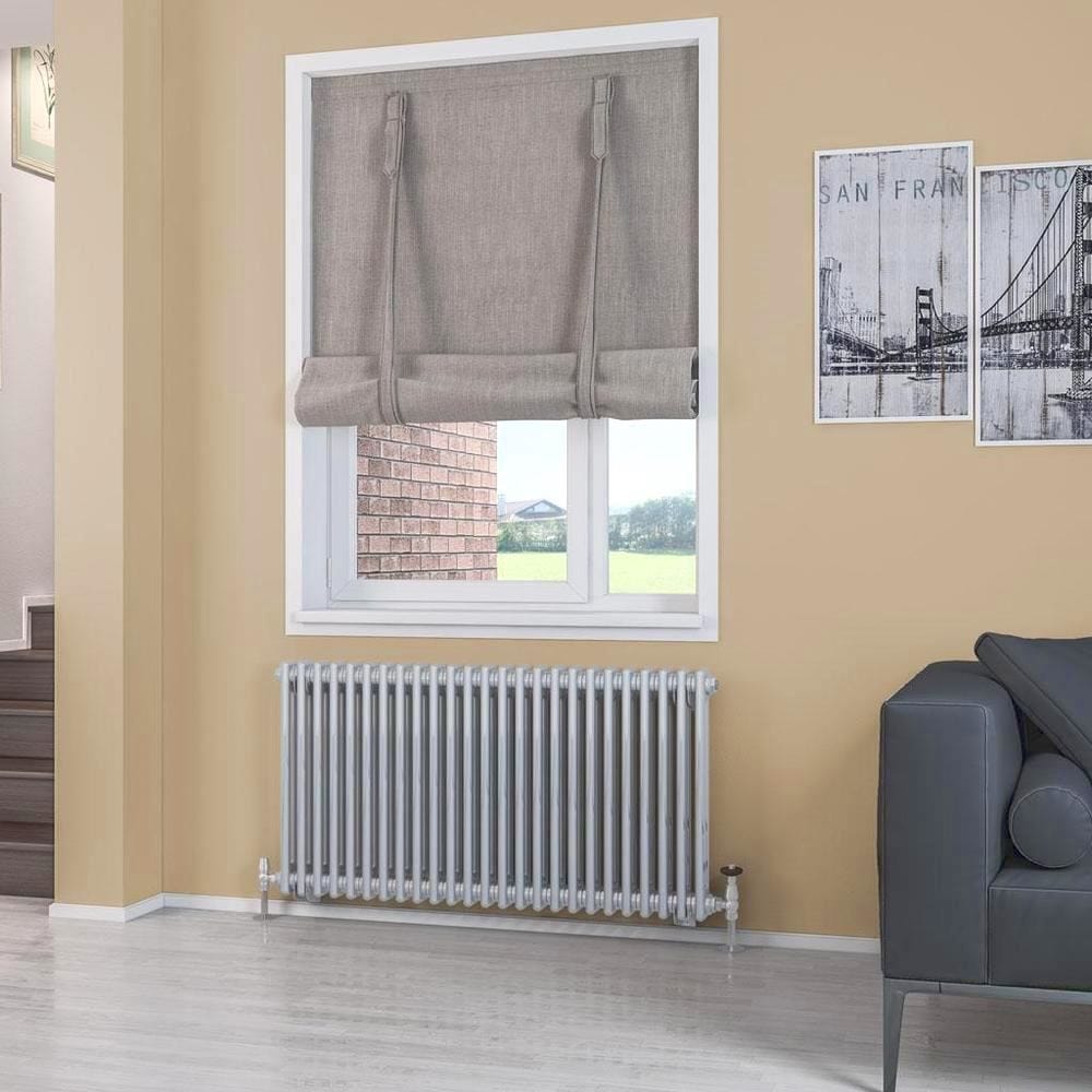 Eastbrook Column Radiator Eastbrook Rivassa Traditional 2 Column Radiator in Chrome Effect 600 x 1148 / Electric Only