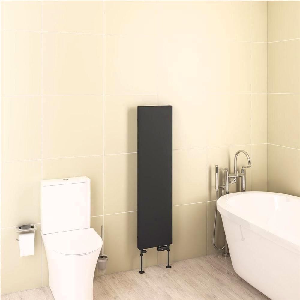 Eastbrook Flat Panel Radiator Eastbrook Wingrave Flat Panel Radiator In Matt Black 1200 x 310 / Electric Only