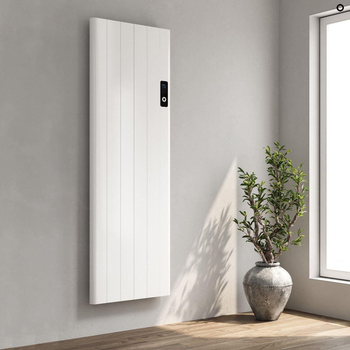 Aquarius Flat Panel Radiators Aquarius DigiTherm Programmable Electric Radiator with LCD Display in White 1600 x 544mm
