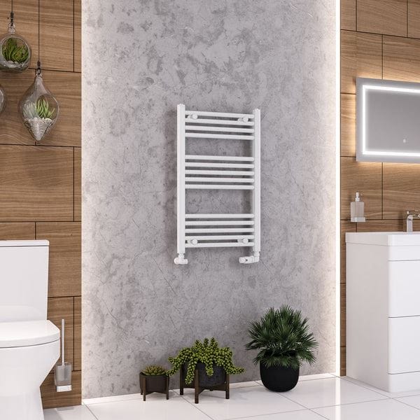 Eastbrook Ladder Rail Eastbrook Wendover Straight Vertical Heated Towel Rail - 800 x 500mm in Gloss White