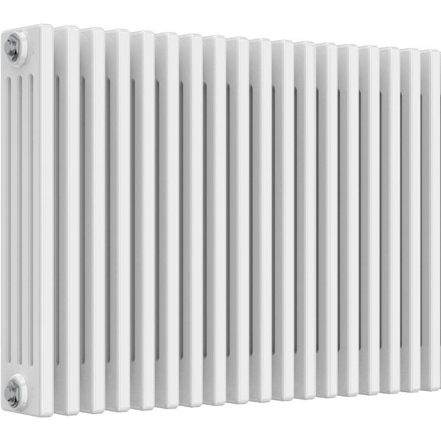 Aquarius Bathrooms Column Radiator Aquarius Foundry Horizontal 4 Column Radiator in White 600mm x 830mm