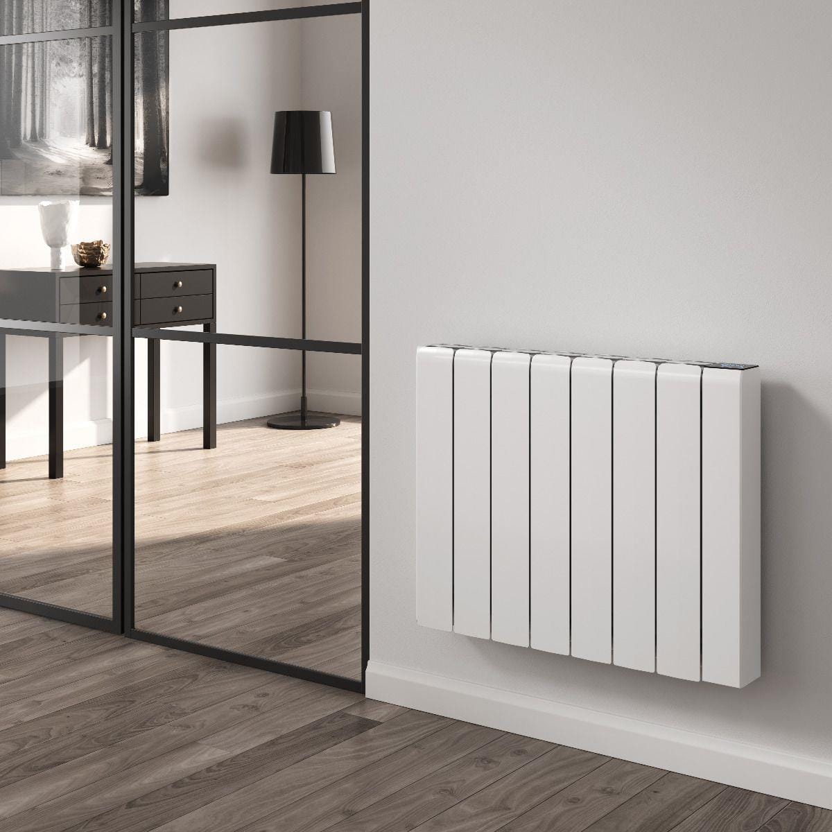 Reina Panel Radiator Reina Aron Electric Radiator with Ceramic Core and Wi-Fi Enabled LCD Display 570 x 720mm / White
