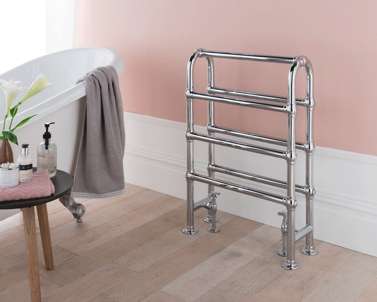 Vogue Towel Horse Vogue Arcadia Traditional Straight Towel Radiator in Chrome