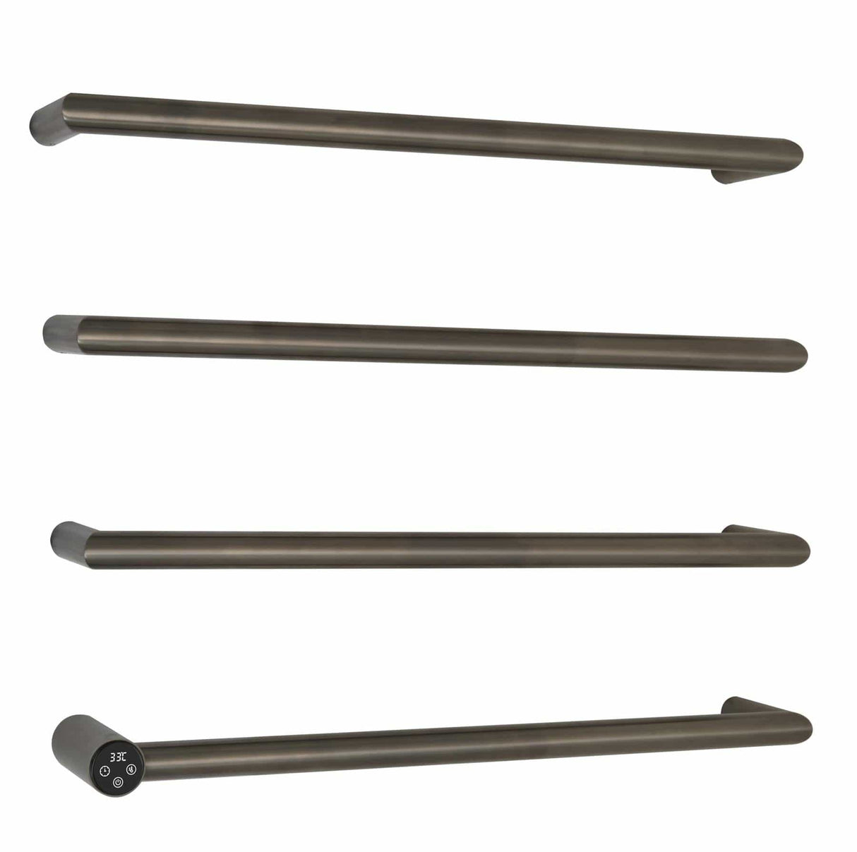 JTP Designer Towel Radiators JTP Obi Designer Towel Radiator - 600 x 485mm - Electric Only Brushed Black