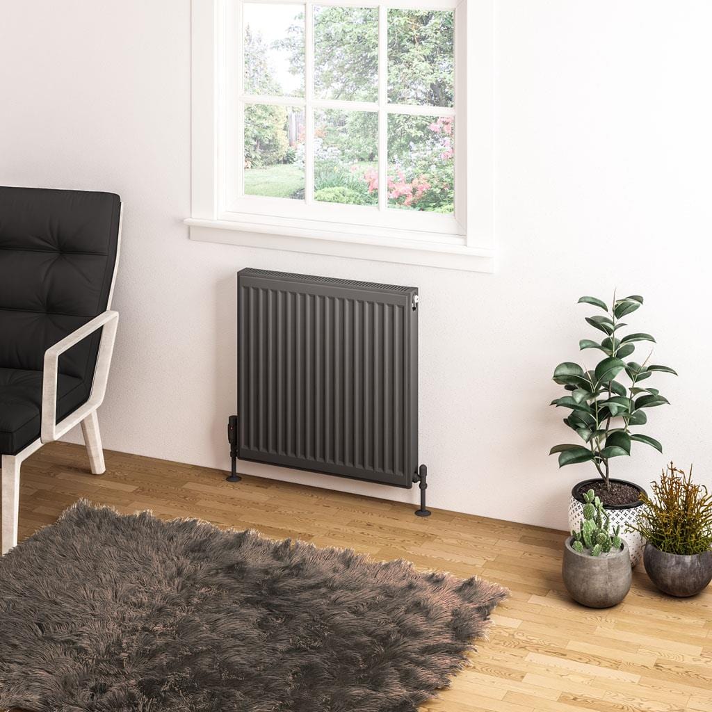 Aquarius Type 11 Aquarius Type 11 Compact Panel Radiator In Matt Anthracite 600 x 600mm