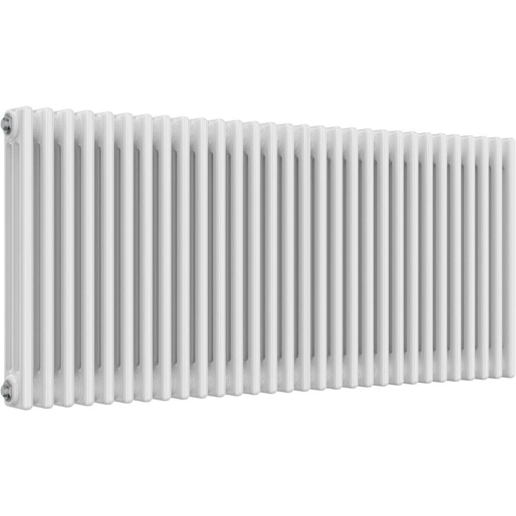 Aquarius Bathrooms Column Radiator Aquarius Foundry Horizontal 3 Column Radiator in White 600mm x 1370mm