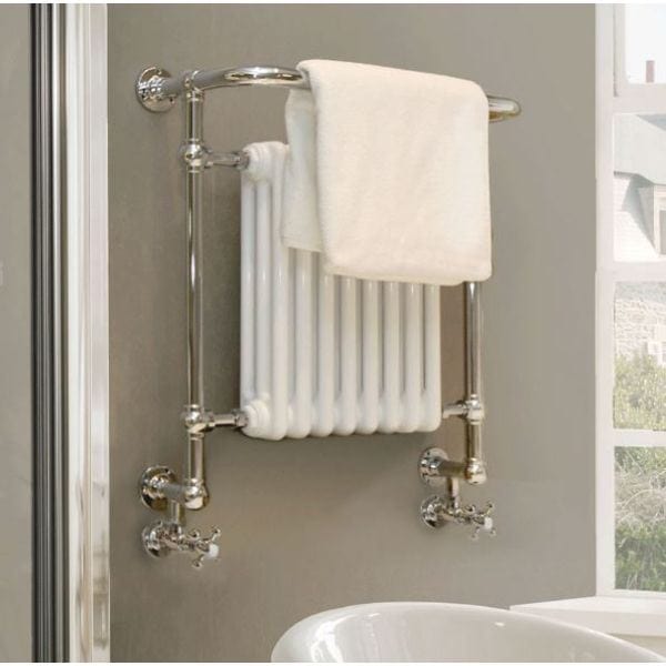 Vogue Insert Radiators Vogue Regency Traditional Wall Mounted Radiator in Chrome/White Central Heating