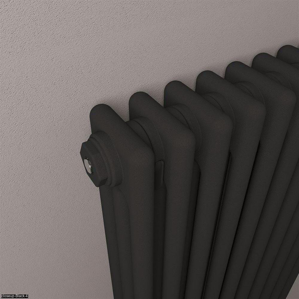 Eastbrook Rivassa Traditional 3 Column Radiator in Matt Black