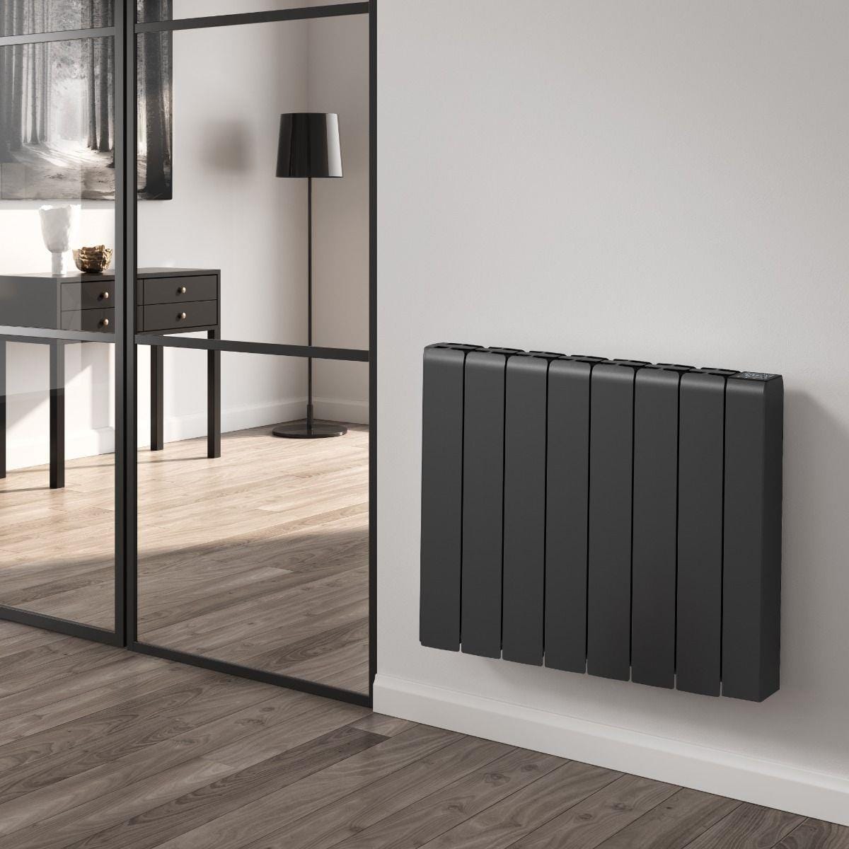 Reina Panel Radiator Reina Aron Electric Radiator with Ceramic Core and Wi-Fi Enabled LCD Display 570 x 720mm / Black