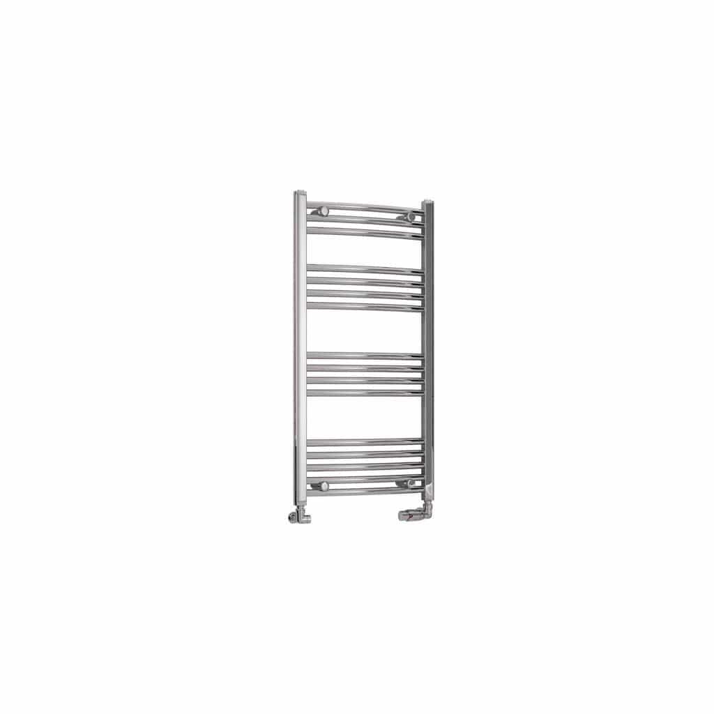 Totally Rads Ladder Rails Eastbrook Wendover Curved Vertical Heated Towel Rail in White