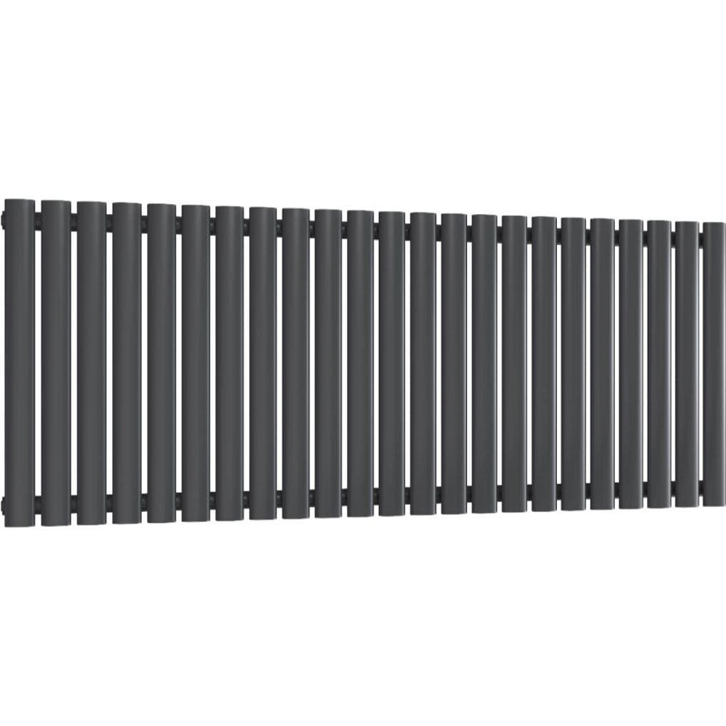 Aquarius Bathrooms Column Radiator Aquarius Athens Single Horizontal Column Radiator in Anthracite 600 x 1440mm / Anthracite