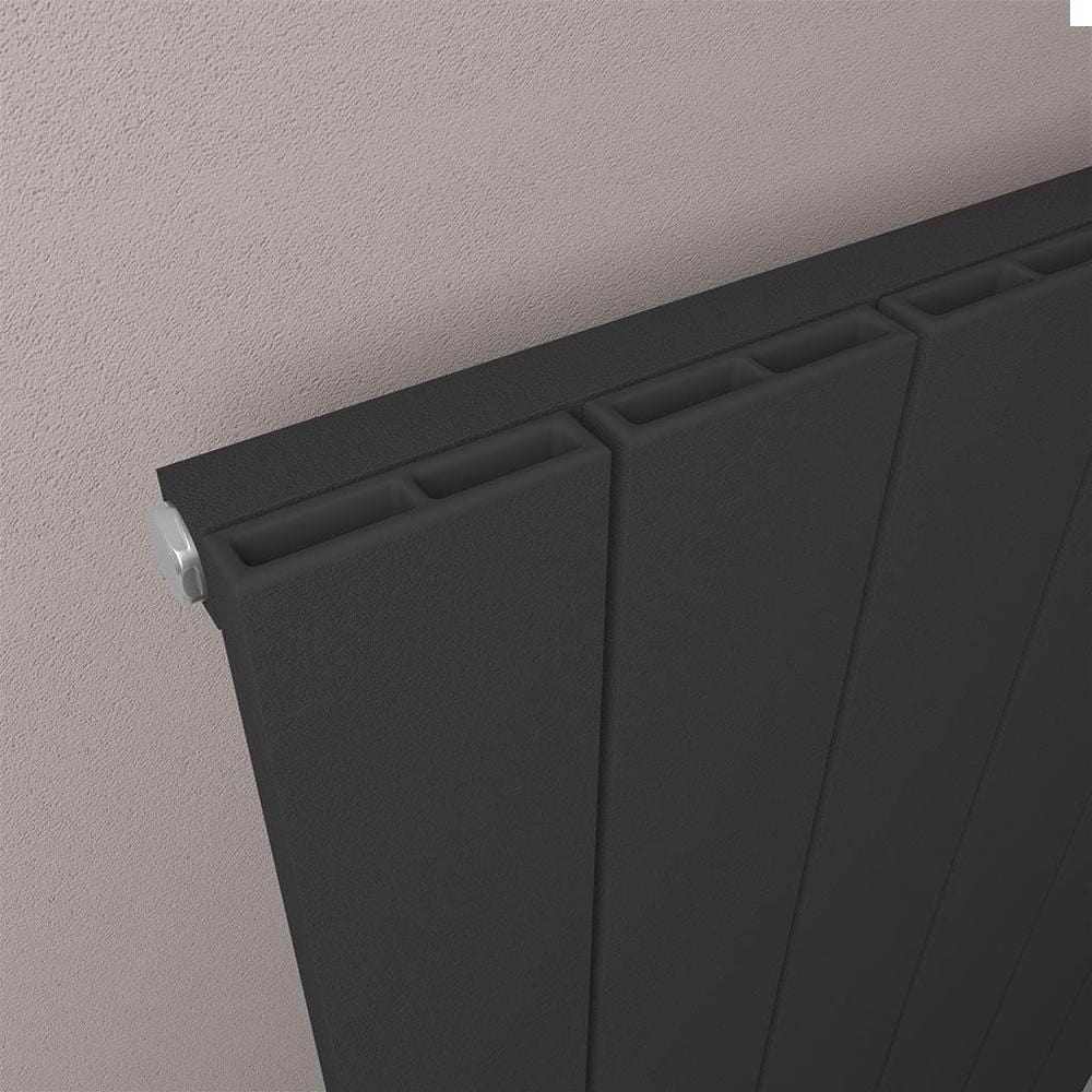 Eastbrook Charlton Vertical Designer Radiator in Matt Black