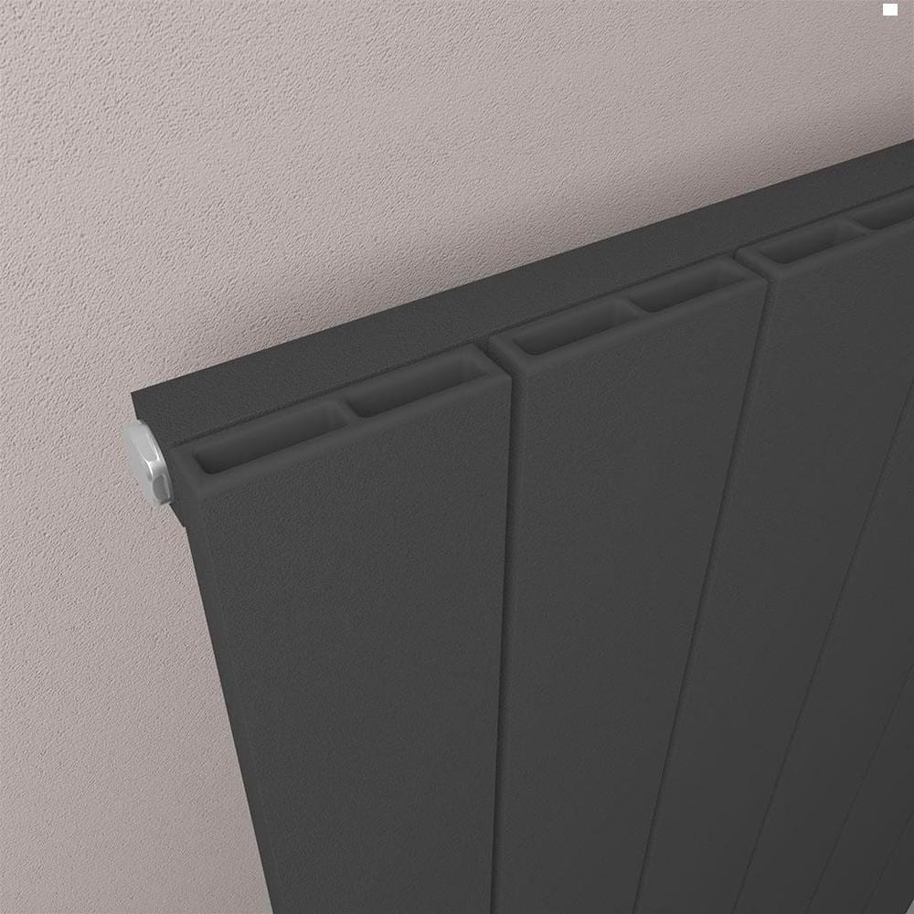 Eastbrook Charlton Vertical Designer Radiator in Matt Black