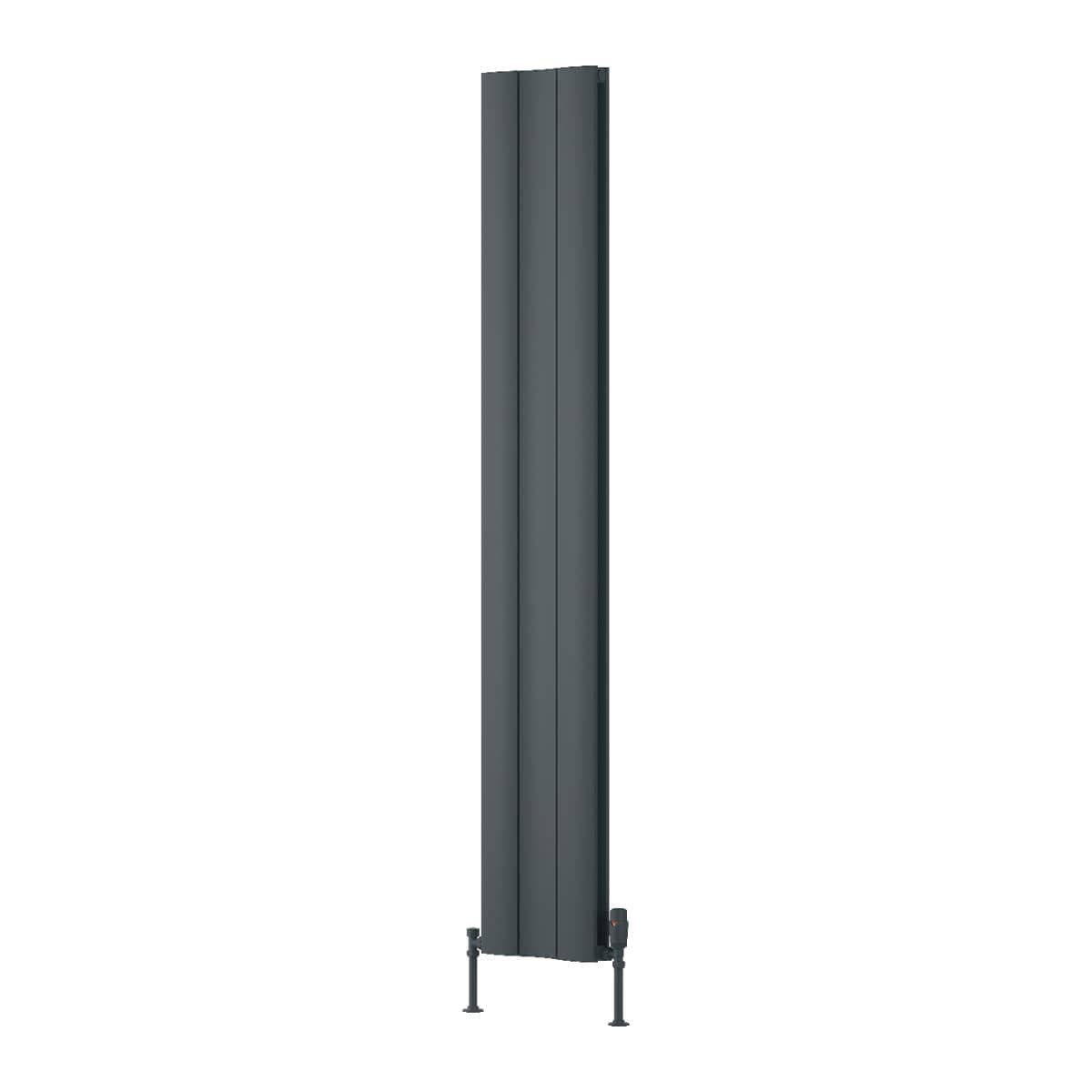 Reina Panel Radiator Reina Gio Aluminium Vertical Double Panel Central Heating Designer Radiator 1800 x 280mm / Anthracite