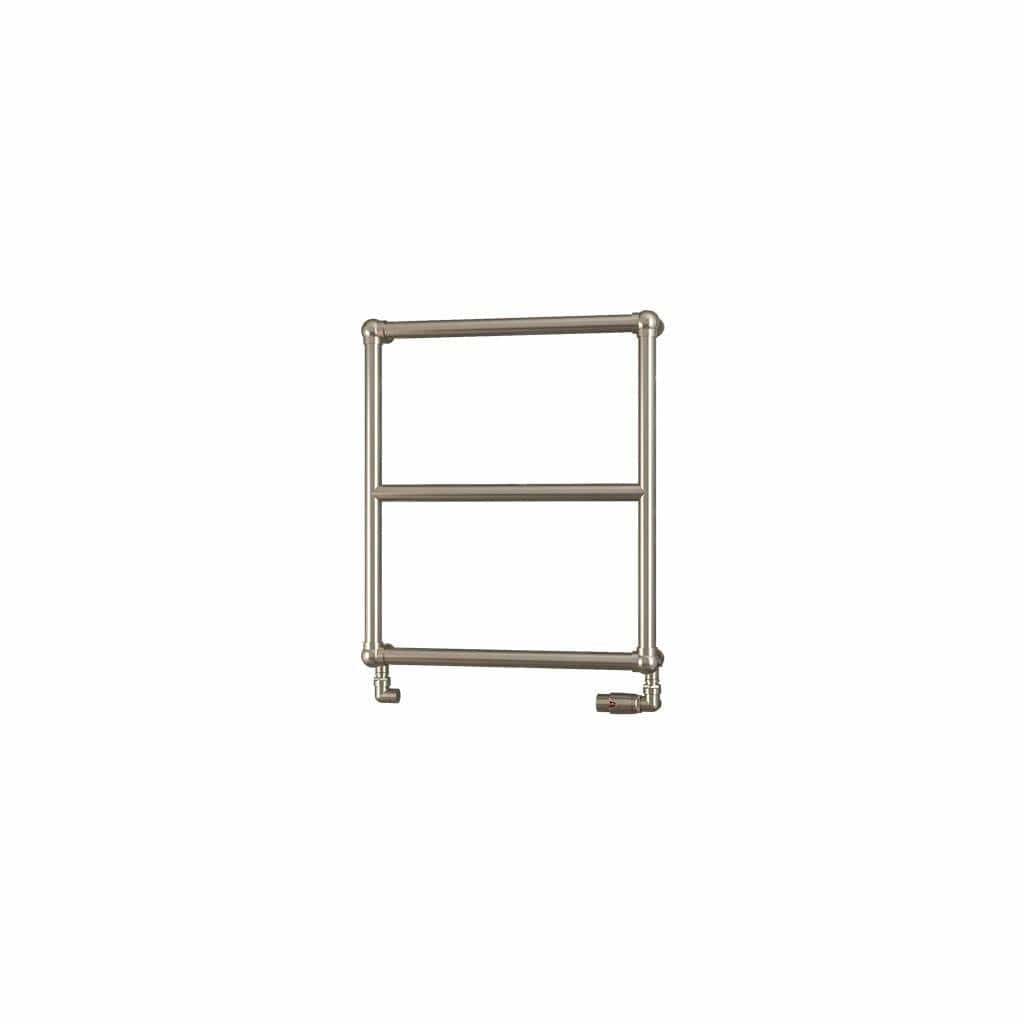 Eastbrook Traditional Towel Rail Eastbrook Stour Vertical Traditional Heated Towel Rail in Brushed Brass 690 x 600 / Electric Only