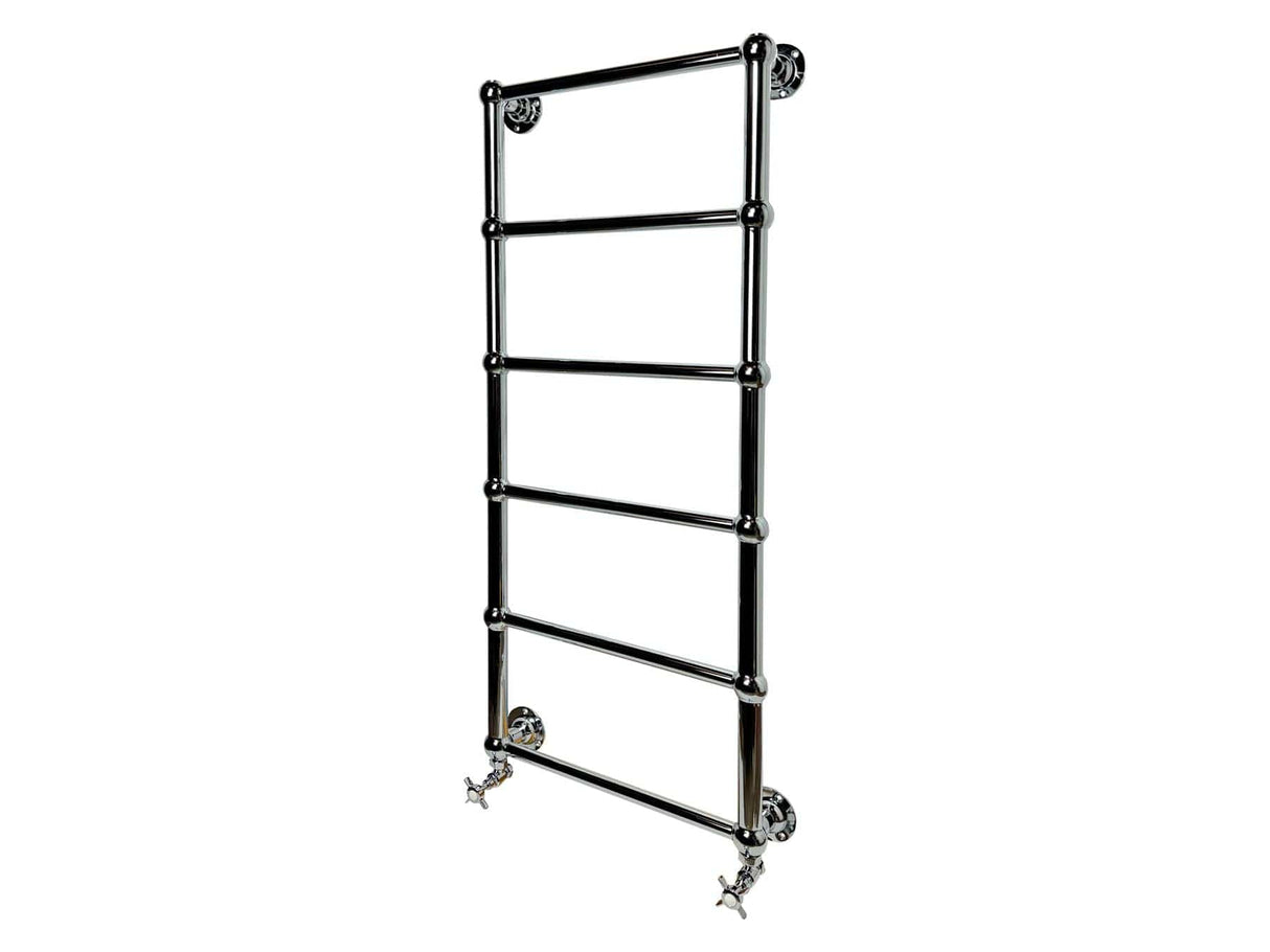 Imperial Traditional Towel Radiators Imperial Lund Traditional Wall Mounted Heated Towel Rail in Polished Nickel 1450 x 500