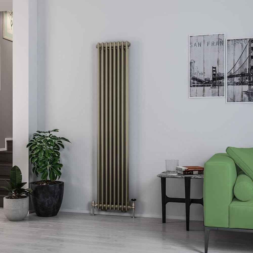 Eastbrook Column Radiator Eastbrook Rivassa Traditional 2 Column Radiator in Bronze Effect 1800 x 383 / Central Heating