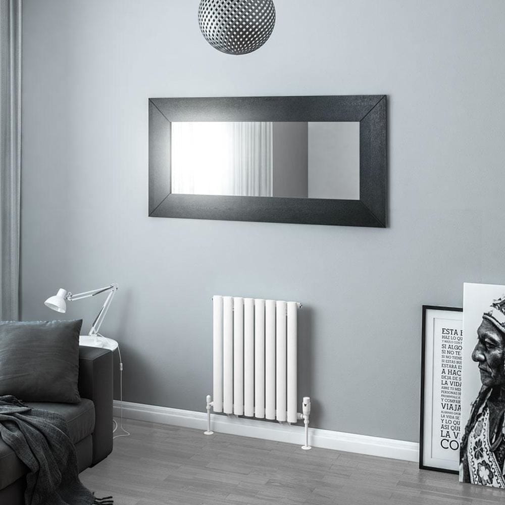 Eastbrook Panel Radiator Eastbrook Tunstall Straight Horizontal Designer Radiator in Matt White 600 x 471