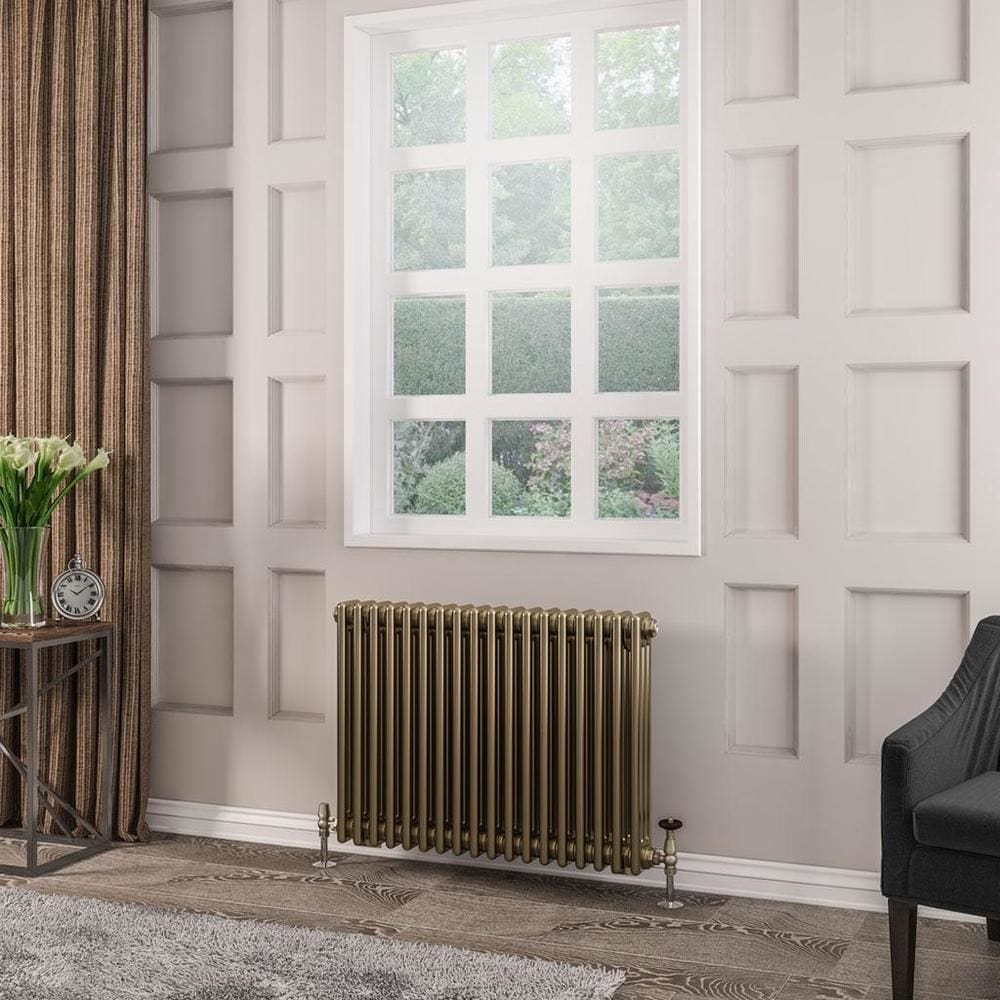 Eastbrook Column Radiator Eastbrook Rivassa Traditional 3 Column Radiator in Bronze Effect 600 x 833 / Central Heating