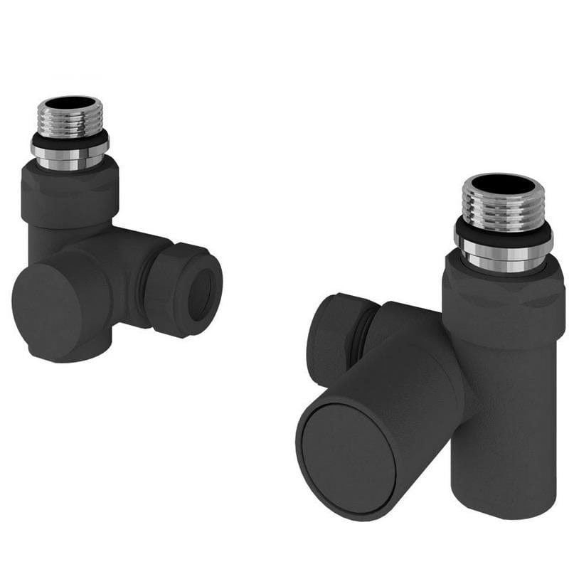 Totally Rads Radiator Valves Eastbrook Dual Fuel Manual Radiator Valves 15mm in Matt Antracite