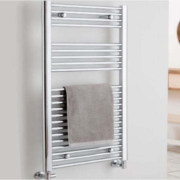 Vogue Ladder Rail Vogue Focus Straight Towel Rail in Chrome 1200 x 400 / Central Heating