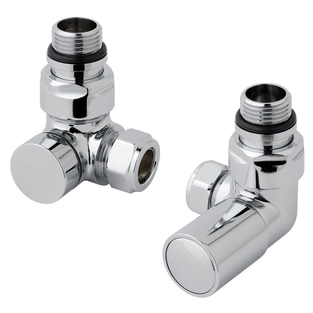 Totally Rads Eastbrook Corner Manual Radiator Valves Pair - Chrome - 41.3006