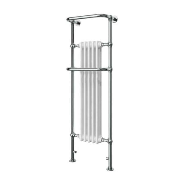 Vogue Insert Radiators Vogue Regency Tall Straight Traditional Floor Mounted Radiator in Chrome/White
