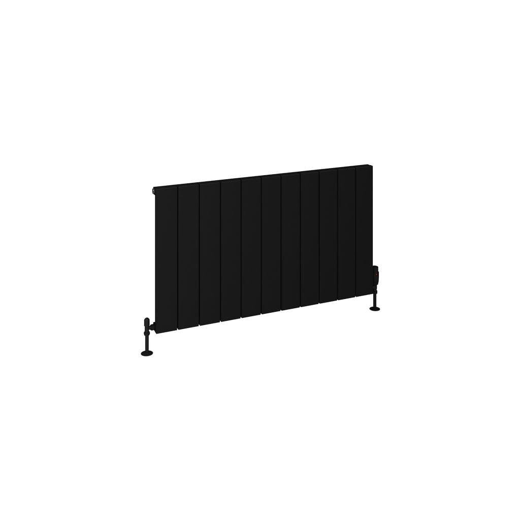 Eastbrook Panel Radiators Eastbrook Rosano Straight Horizontal Aluminium Radiator in Matt Black