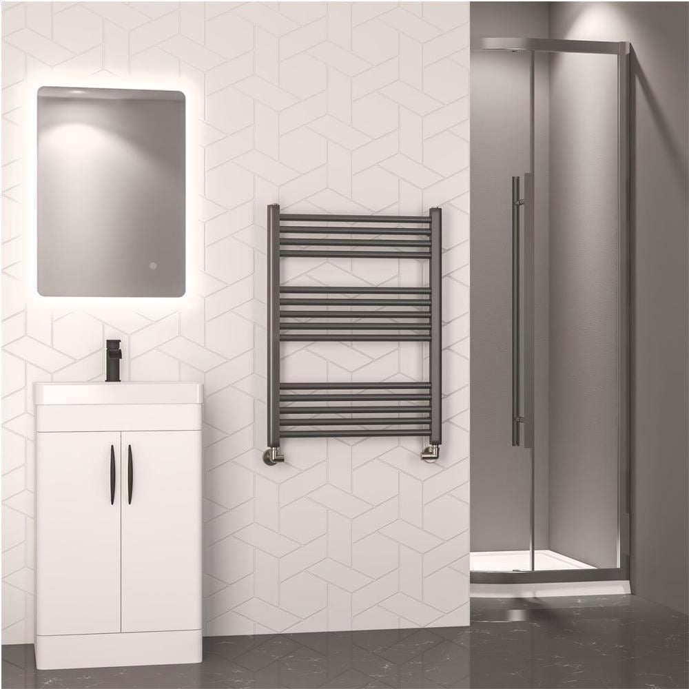 Eastbrook Wendover Straight Heated Towel Rail in Brushed Gunmetal