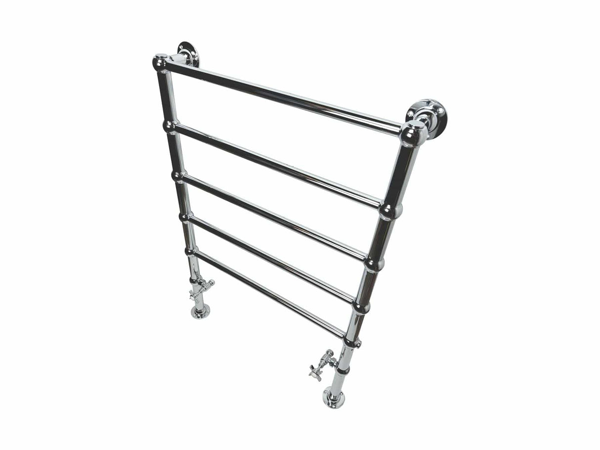 Imperial Imperial Lund Traditional Heating Towel Rail - 1000 x 700 - Floor Mounted - Chrome - Central Heating - RAD0130100