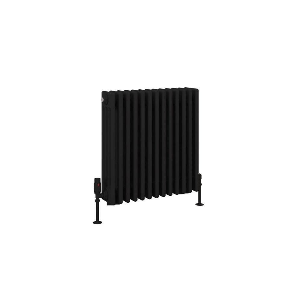 Eastbrook Column Radiator Eastbrook Rivassa Traditional 4 Column Radiator in Matt Black