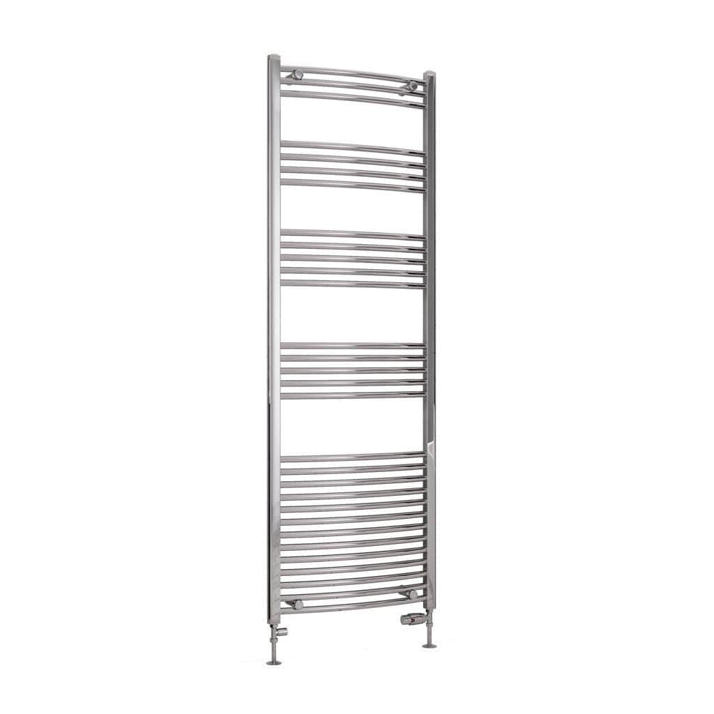 Eastbrook Wendover Curved Vertical Heated Towel Rail in White