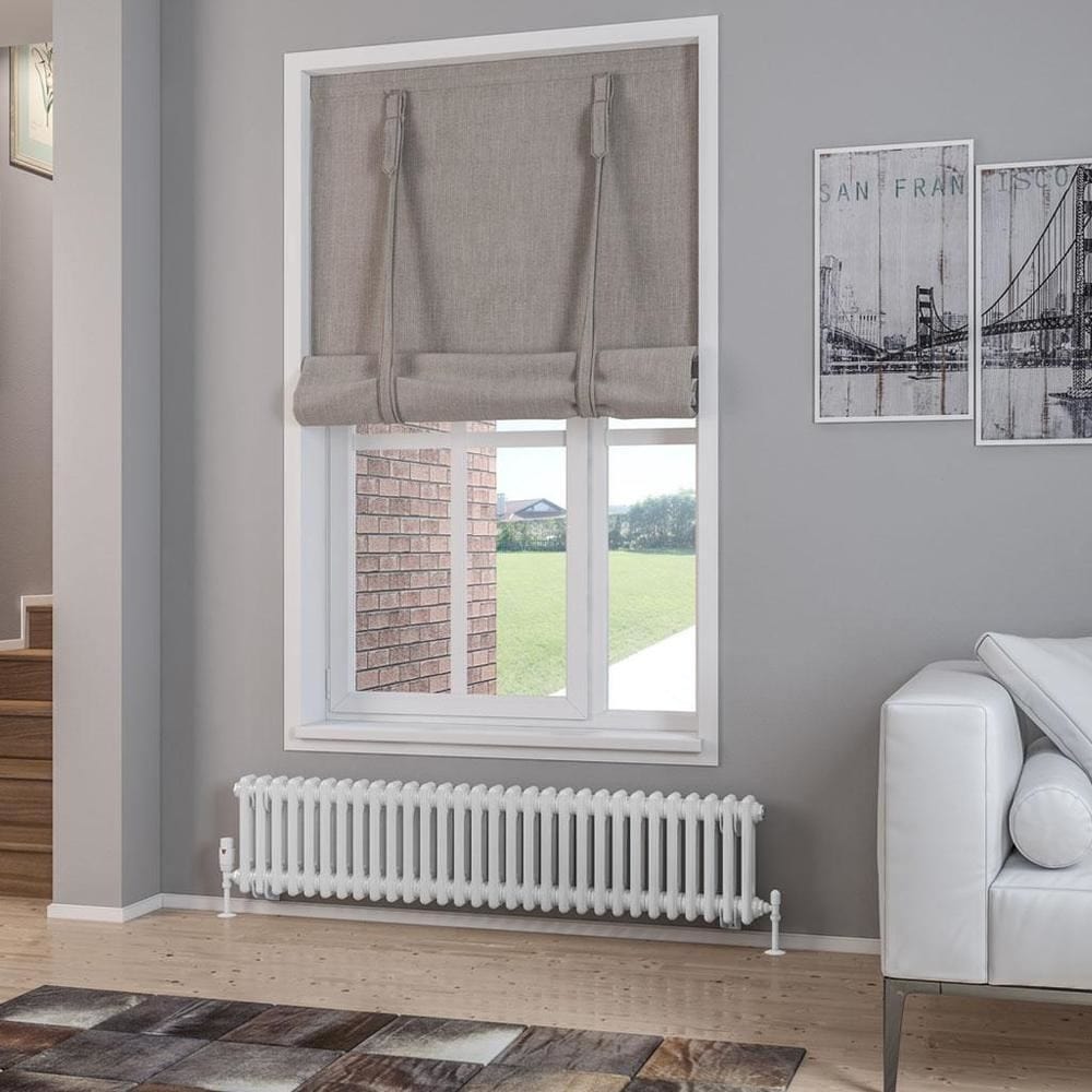 Eastbrook Column Radiator Eastbrook Rivassa Traditional 2 Column Radiator in Gloss White 300 x 1373 / Central Heating