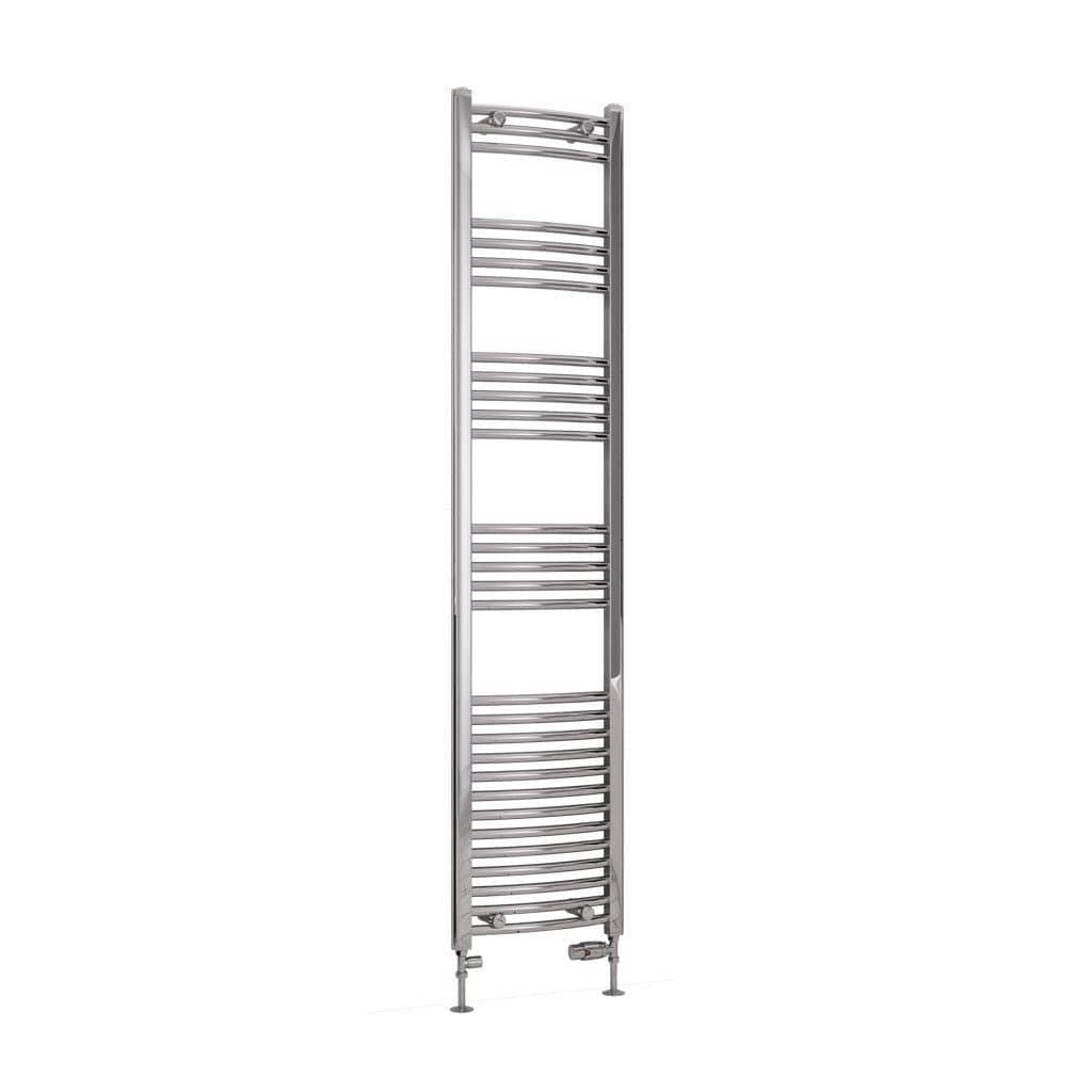 Totally Rads Ladder Rails Eastbrook Wendover Curved Vertical Heated Towel Rail in White