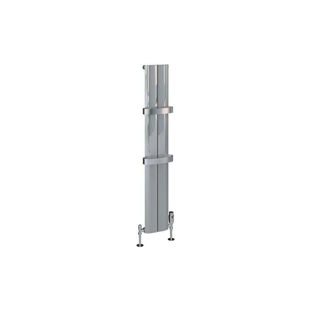 Eastbrook Panel Radiators Eastbrook Berlini Straight Vertical Aluminium Radiator in Polished Aluminium